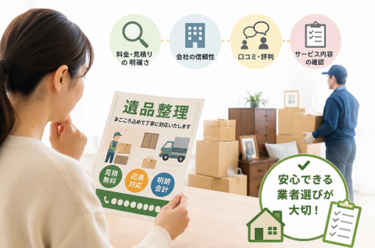遺品整理のチラシを見たら確認したいこと