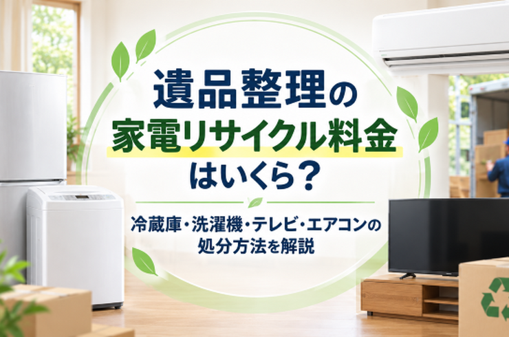 遺品整理の家電リサイクル料金はいくら？冷蔵庫・洗濯機・テレビ・エアコンの処分方法を解説