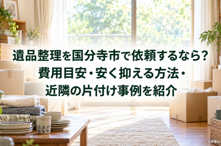 遺品整理を国分寺市で依頼するなら？費用目安・安く抑える方法・近隣の片付け事例を紹介