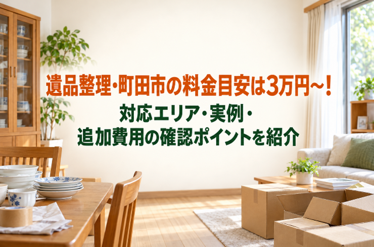 遺品整理を町田市で頼むなら！フリーアールは3万円～料金目安・対応エリア・実例を紹介
