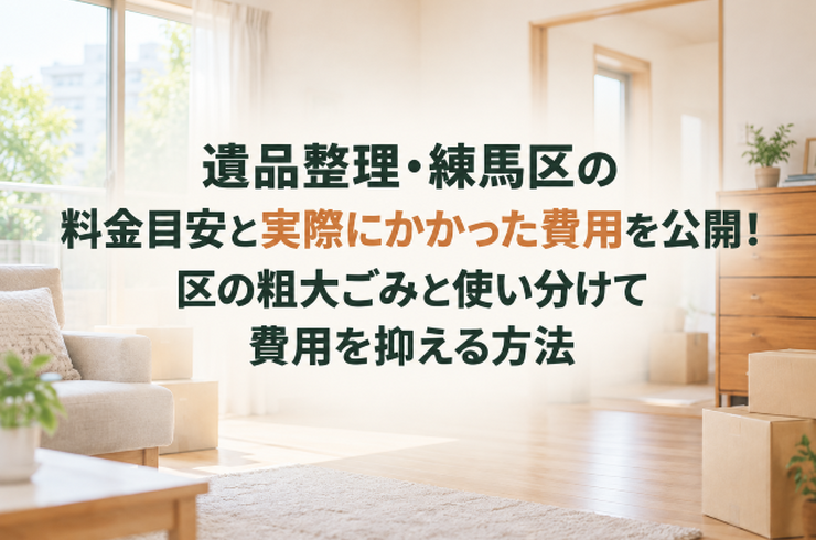遺品整理・練馬区の料金目安と実際にかかった費用を公開！区の粗大ごみと使い分けて費用を抑える方法