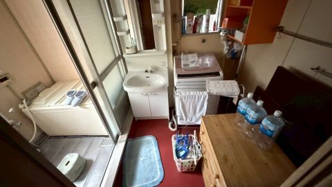 神奈川県平塚市3DK団地のお風呂お片付け前