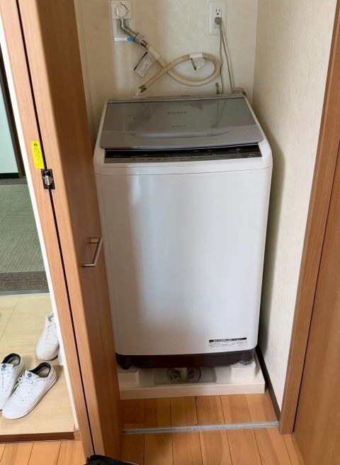 神奈川県平塚市にある特養施設の洗濯機片付け前