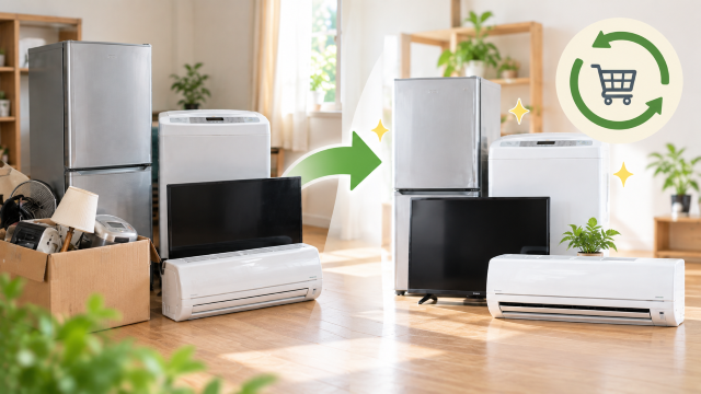 遺品整理で出た家電は処分前に買取・リユースできるか確認する