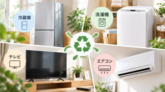 遺品整理で処分する家電4品目のリサイクル料金