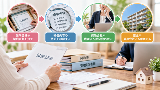 遺品整理で保険が使えるか確認する方法
